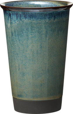 YUNA BECHER GRUEN/GRAU MATT D9.5X14CM - Grün / H: 14.0 cm