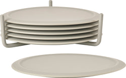 Zone Denmark SINGLES Glasuntersetzer-Set - Beige / H: 0.5 cm