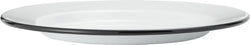 ERMES Assiette plate - Blanc / Noir / Hauteur : 2,2