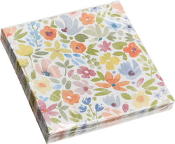 FLORES Serviettes de table en papier - Multicolore / L: 33.0 cm x P: 33.0 cm x H: 0.1 cm