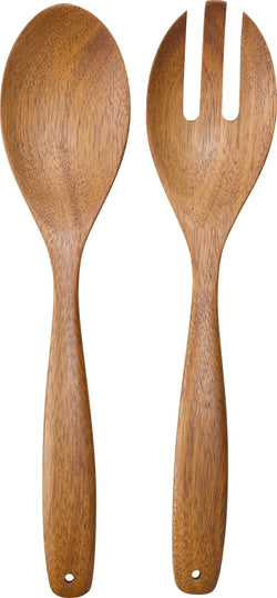 SANDRINE Salatbesteck - Dunkelbraun / B: 6.5 cm x T: 2.0 cm x H: 29.0 cm