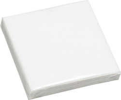 PAPER PAPER Serviettes de table en papier - Blanc / L: 25.0 cm x P: 25.0 cm x H: 0.1 cm