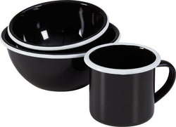 ERMES Coupelle - Noir / Blanc / H: 6.5 cm