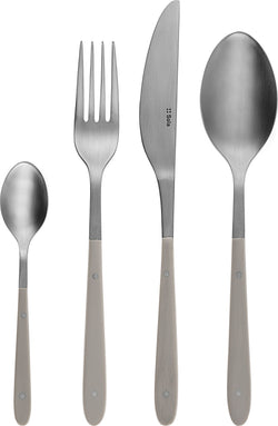 Set de couverts KALYPSO, 16 pièces - Beige / L : 12,5 cm x l : 28,5 cm x H : 8,0 cm