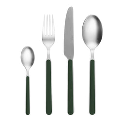 GALLERY Set de couverts 16 pièces - Vert foncé / L : 25,0 cm x l : 28,0 cm x H : 8,0 cm