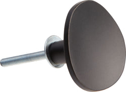 LIA Knauf schwarz flach - Schwarz / H: 2.0 cm