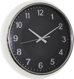 CLASSIC Horloge murale - Noir / L: 30.0 cm x P: 5.0 cm x H: 30.0 cm