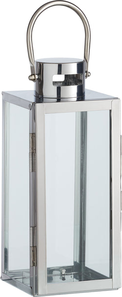 JANCA Laterne - Silber / B: 12.5 cm x T: 13.2 cm x H: 29.6 cm