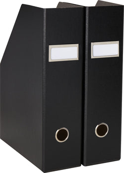 FIONA Porte-magazines - Noir / L: 25.5 cm x P: 8.5 cm x H: 31.5 cm