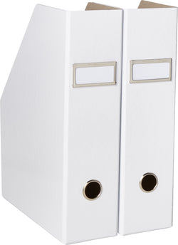 FIONA Zeitschriftensammler - Weiss / B: 25.5 cm x T: 8.5 cm x H: 31.5 cm