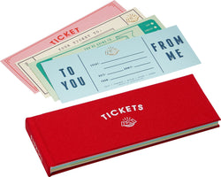 Libretto di buoni TICKETS - L: 7,0 cm x A: 19,0 cm / Rosso