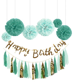 JACKY Party Set - Gold, Mint / L: 5 m