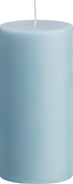 ORGANIC Zylinderkerze - Hellblau / H: 15.0 cm