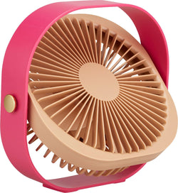 TABLE FAN Ventilateur de table - Rose / L: 20.0 cm x P: 6.6 cm x H: 20.0 cm