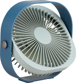TABLE FAN Ventilateur de table - Bleu / L: 20.0 cm x P: 6.6 cm x H: 20.0 cm