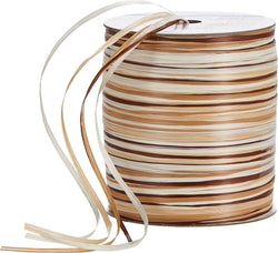 MULTI RAFFIA Geschenkband - Braun / B: 0.5 cm x T: 50.0 m