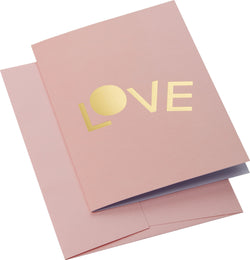 MI CASA ES SU CASA Geschenkkarten Love - Gold, Rosa / B: 14.9 cm x H: 21.0 cm