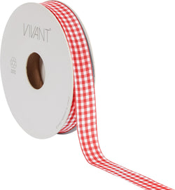 SMALL CHECK Nastro regalo - Rosso, Bianco / L: 1.5 cm x L: 250 cm
