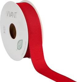 XB LYOCELL Geschenkband rot 25 mm x 2.5M - Rot / B: 25.0 mm