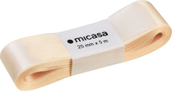 SATIN Nastro regalo - Beige / L: 2.5 cm x L: 500 cm