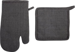 MIRENA Set do guanto per forno/presina - Antracite / L: 20.0 cm x A: 32.0 cm