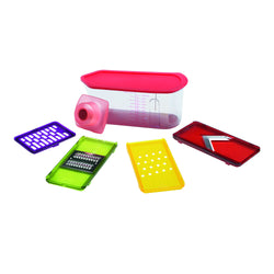 MULTI MANDOLINO & RALLADOR - Giallo, Verde, Rosso / L: 8.6 cm x P: 24.9 cm x A: 9.5 cm