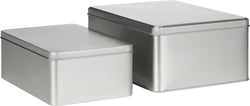 BASTIA Ensemble de boîtes à biscuits - Argent / B: 23.0 cm x T: 16.0 cm x H: 9.0 cm