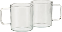 TEA & COFFEE Set de tasses - Transparent / L: 11.5 cm x P: 8.0 cm x H: 9.0 cm