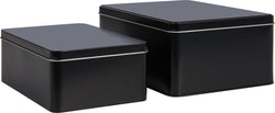 BASTIA Ensemble de boîtes à biscuits - Noir / P: 23.0 cm x L: 16.0 cm x H: 9.0 cm