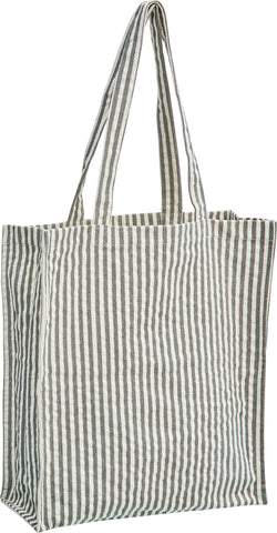 SOLEA Einkaufstasche - Grün / Weiss / B: 38.0 cm x T: 13.0 cm x H: 41.0 cm