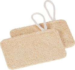 Set da 2 spugne in luffa NICA - L: 11,0 cm x P: 7,0 cm x A: 0,2 cm / color naturale