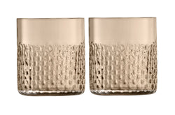 LSA WICKER Set de verres à eau - Taupe / Hauteur : 9,0 cm