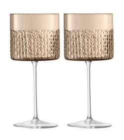 LSA WICKER Set de verres a vin - Taupe / Hauteur : 18,5 cm