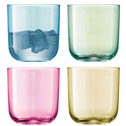 LSA POLKA Set de verres à eau - Multicolore / Hauteur : 9,0 cm