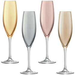 LSA POLKA Set de verres à champagne - Multicolore / Hauteur : 24,0 cm