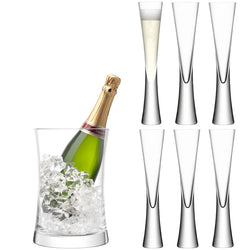 LSA MOYA Set de verres à champagne - Transparent / Hauteur : 25,0 cm