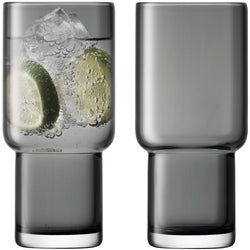 Utility Longdrinkglas 2er Set 390ml grau - Grau