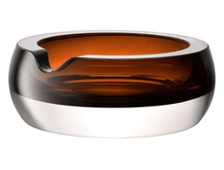 LSA WHISKY Cendrier - Brun foncé, transparent / Hauteur : 6,2 cm