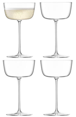 LSA BOROUGH Set de verres à champagne - Transparent / Hauteur : 15,6 cm