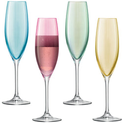 LSA POLKA Set de verres à champagne - Multicolore / Hauteur : 24,0 cm