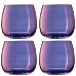 LSA AURORA Set de verres à eau - Violet / Hauteur : 8,1 cm