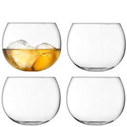 LSA ROCKER Set de verres à eau - Transparent / Hauteur : 7,8 cm