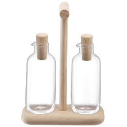LSA DINE Oel- / Essigdispender - Natur, Transparent / B: 16.8 cm x T: 8.4 cm x H: 23.0 cm
