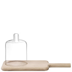 LSA DINE Cloche à fromage - Nature, transparente / L: 36.5 cm x P: 16.0 cm x H: 18.0 cm