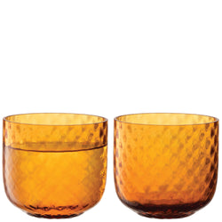 LSA DAPPLE Set de verres à eau - Jaune / Hauteur : 7,6 cm