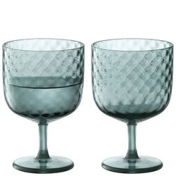 LSA DAPPLE Set de verres a vin - Bleu / Hauteur : 12,8 cm