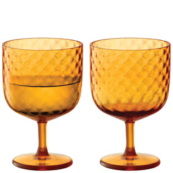 LSA DAPPLE Set de verres a vin - Jaune / Hauteur : 12,8 cm