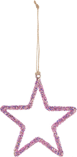 ELEA Glitter Décorations à suspendre - Rosé / D: 11.0 cm