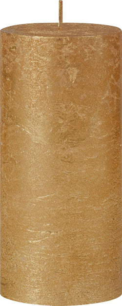 LOU Bougie cylindrique - Or / H: 15.0 cm x P: 7.0 cm