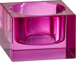 LAURA Porte-bougie à chauffe-plat - Rose / L: 5.0 cm x P: 5.0 cm x H: 3.2 cm